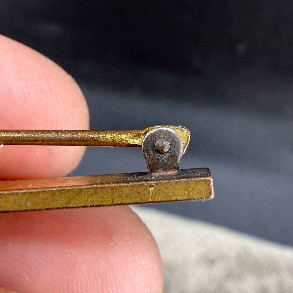Vintage Gold Filled Bar Brooch Engraved Signed - Picture 10 of 12